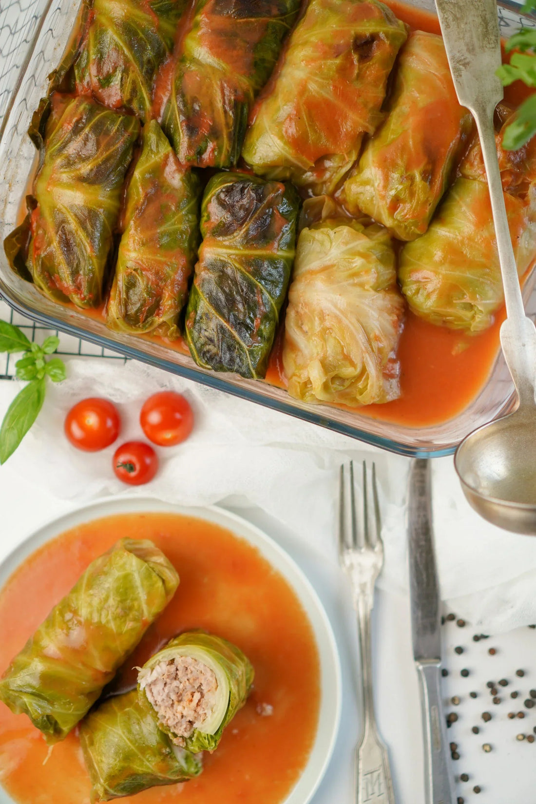 Stuffed Cabbage Rolls (Mediterranean-Inspired)